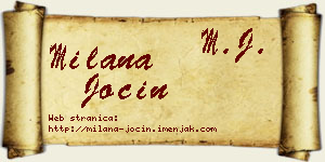 Milana Jocin vizit kartica